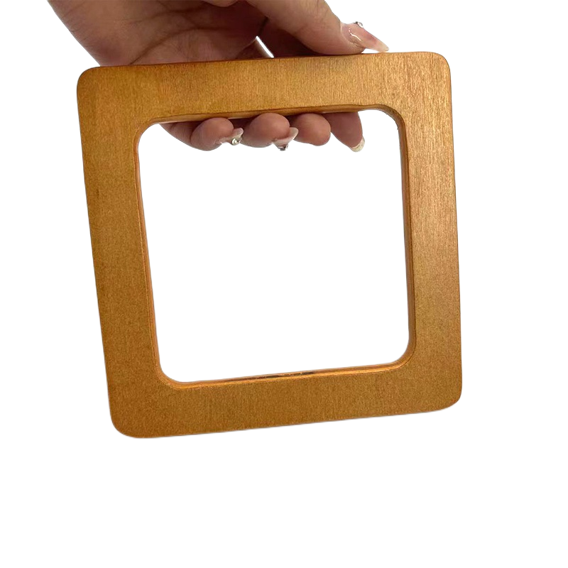 1pc quadratische Holz bänder d Form Holz tasche Griff dekorative DIY klassische Taschen Zubehör Handtasche Tasche Ersatz Werkzeug