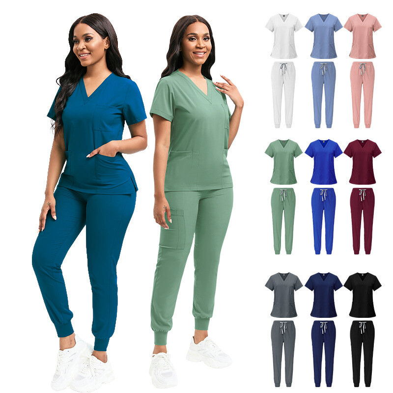 Uniforme médico multicolor para mujer, trajes de trabajo para Hospital, accesorios de enfermera, traje de cirugía Dental, ropa de trabajo de laboratorio