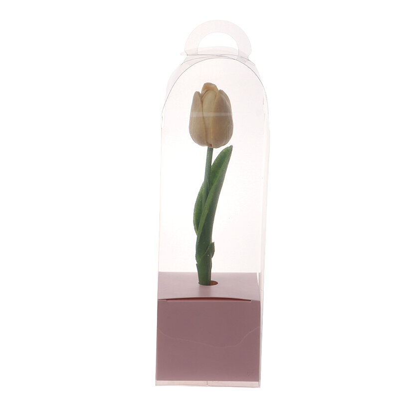 Boîte d'emballage en plastique transparente pour fleurs de rose, emballage de gâteau, boîtes d'emballage de fleuriste, bricolage, mariage, boîte-cadeau de la fête de Léon, 1PC