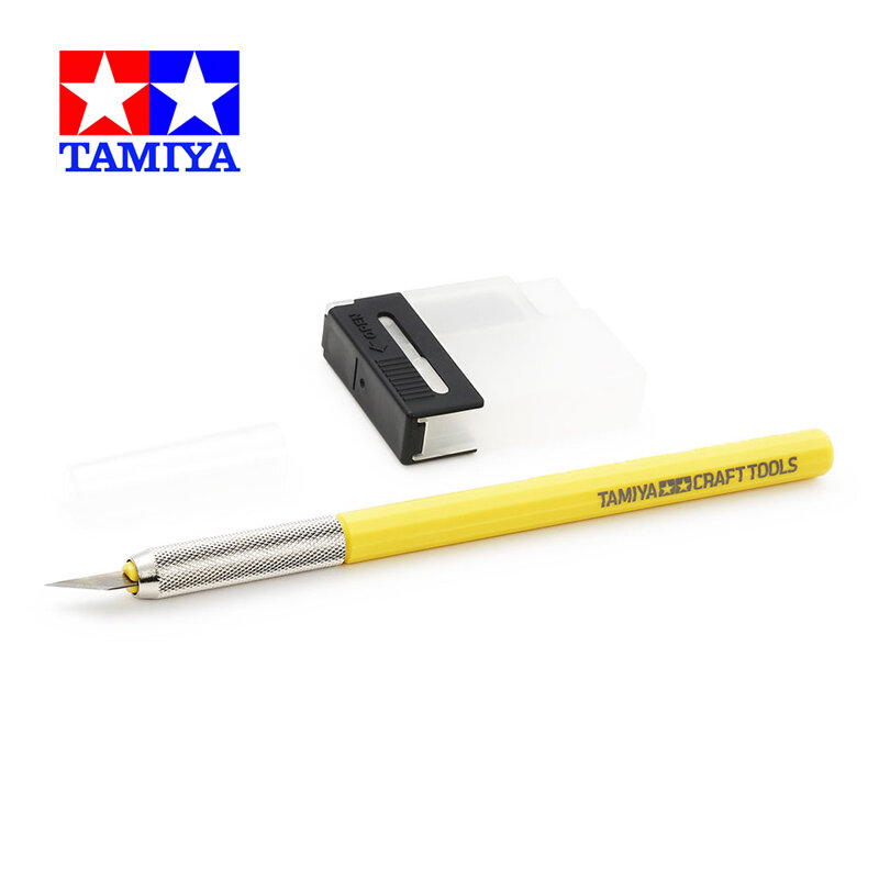 Tamiya 69941 kerajinan ukiran pemotong desain pisau pena dengan 25pc plastik DIY hobi alat tulis sekolah seni militer Model alat bangunan