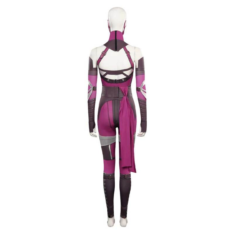 Mortal Cos Kombat Mileena Cosplay Costume Women Fantasy Jumpsuit Swimsuit Top Pants Mask Outfits Halloween Carnival Party Suitt