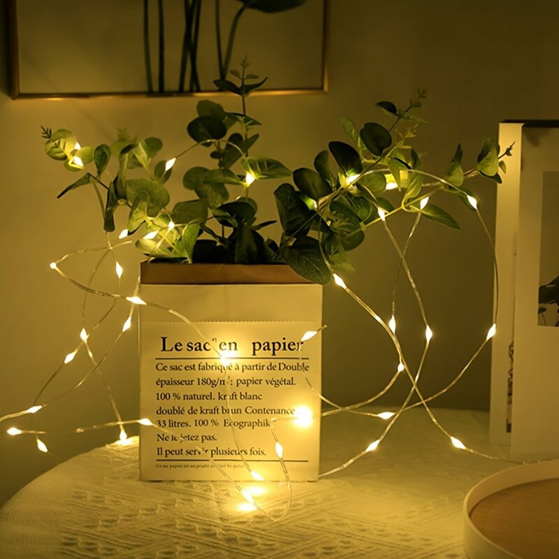 Christmas light 10m Waterproof Remote Control Fairy Lights Battery Operated Decoration LED String Copper Wire Outdoor Decoration