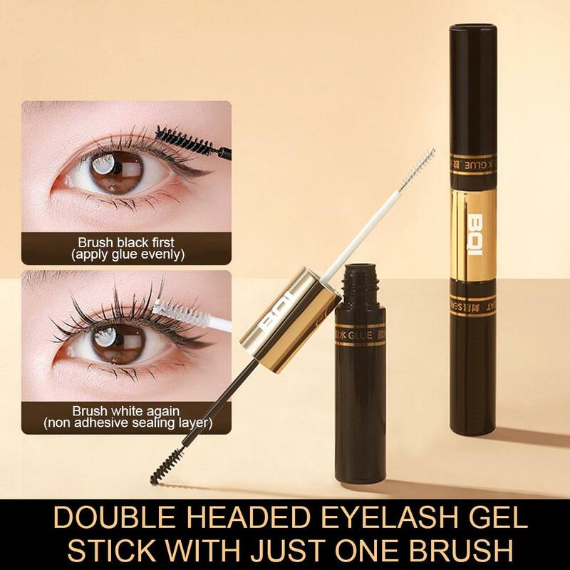 Double Head Eyelash Glue Mascara Black Lash Extension Adhesive Eyelashes Eyelash Glue Waterproof Makeup Mascara Raincoat Fa W4M9