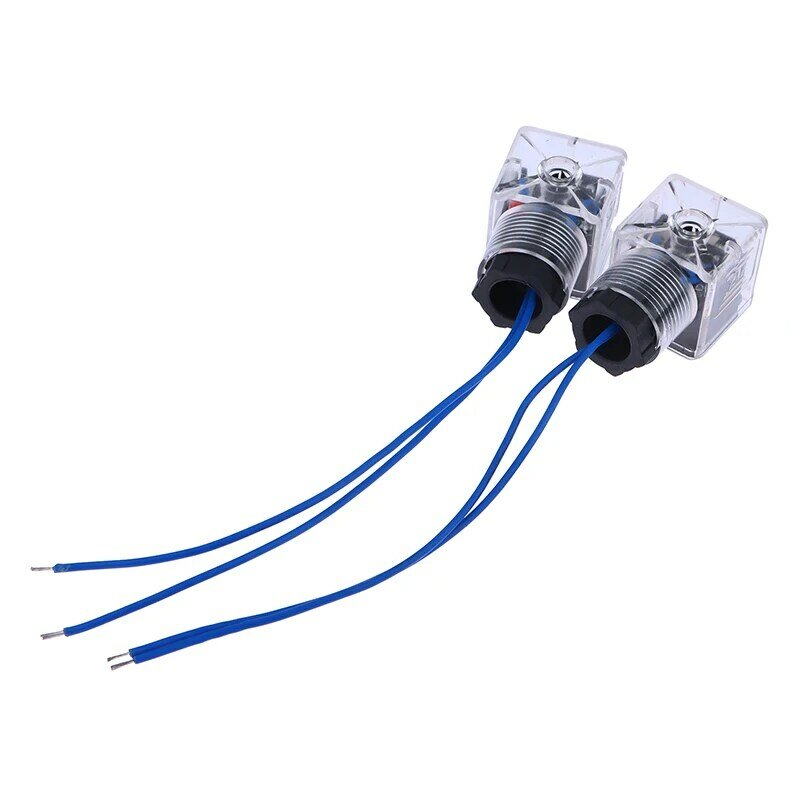 Hydraulische Magneetventiel Plug Elektromagneet Aansluitdoos Met Lamp Dc 24V/Ac 220V Transparante Pneumatische Lamphouder