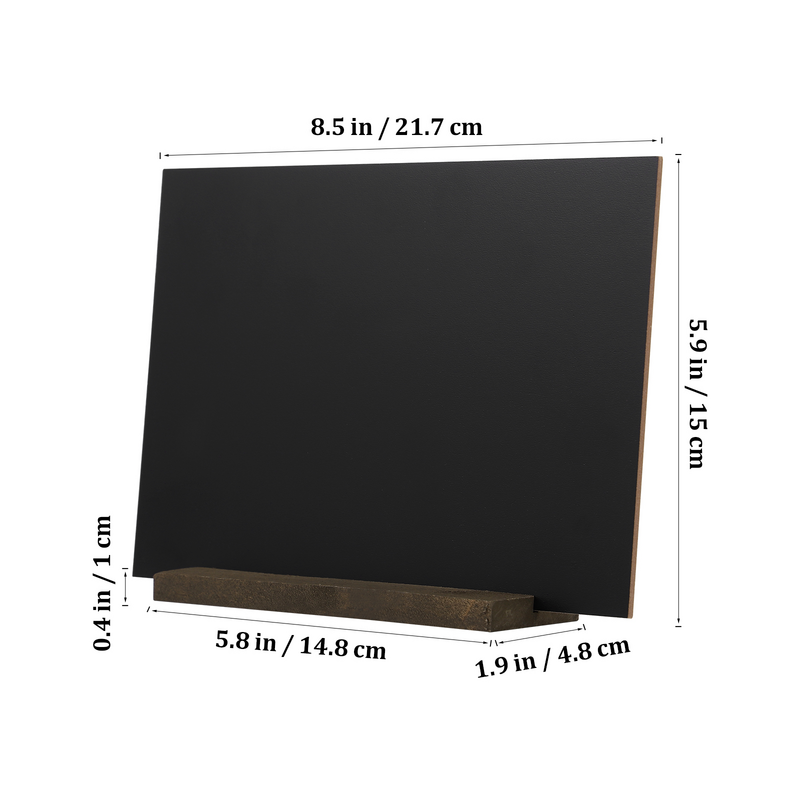Dupla face Blackboard, placa do sinal, Mini Chalk, Message Tabletop, Stand Two