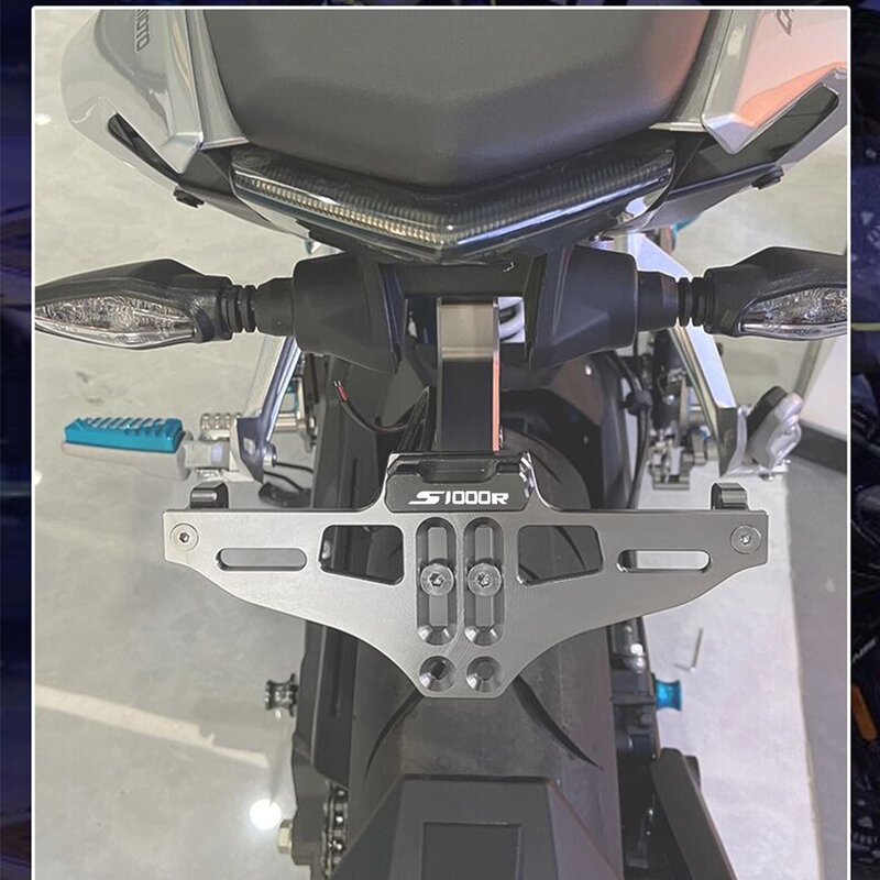Soporte de matrícula trasera para motocicleta, accesorio para BMW S1000R, S1000 R, 2018-2023, con eliminador de guardabarros trasero de luz