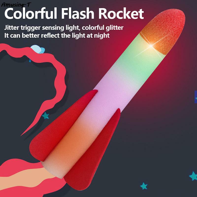 1Set Kid Air Raket Pump Launcher Speelgoed Flash Raketwerpers Pedaal Games Outdoor Kind Spelen Speelgoed Kind Cadeau