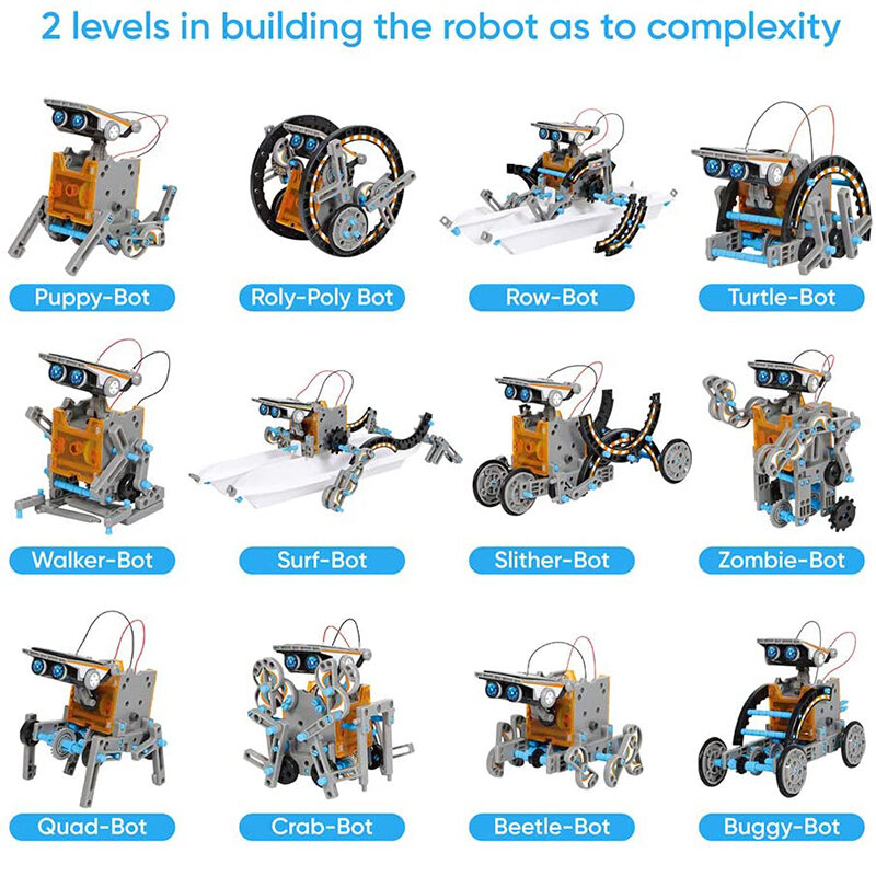 12 in 1 태양광 로봇 과학 실험 DIY 장난감, 건물 동력 학습 도구, 교육용 로봇, 기술 도구 선물