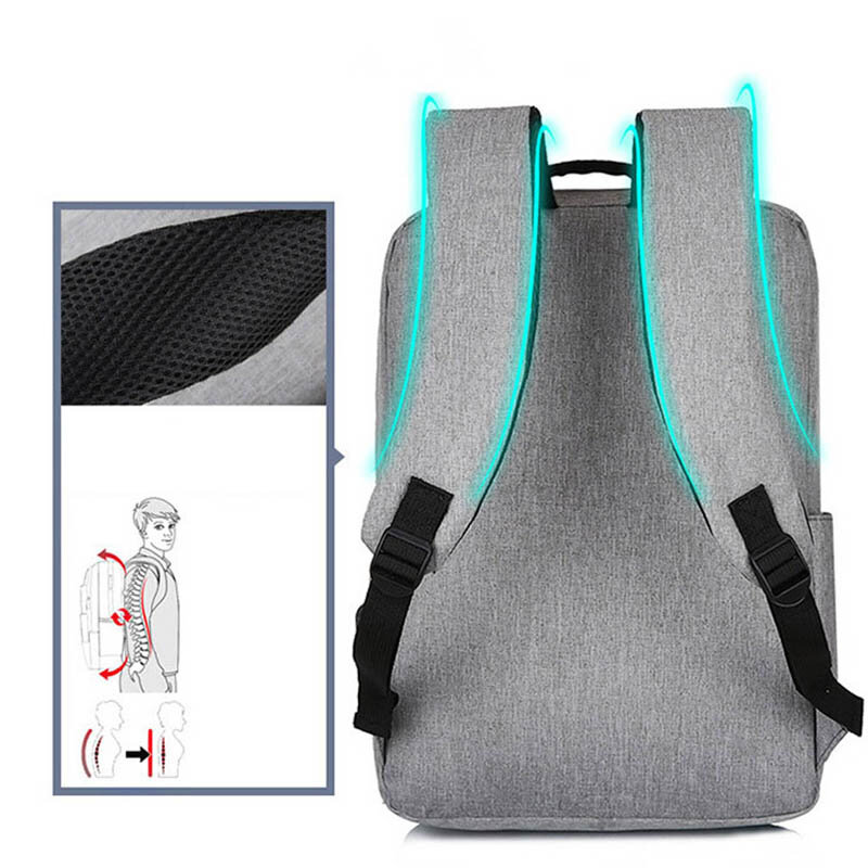 Backpack New Simple Usb Rechargeable Backpack Men Casual Business Computer Bag 2023