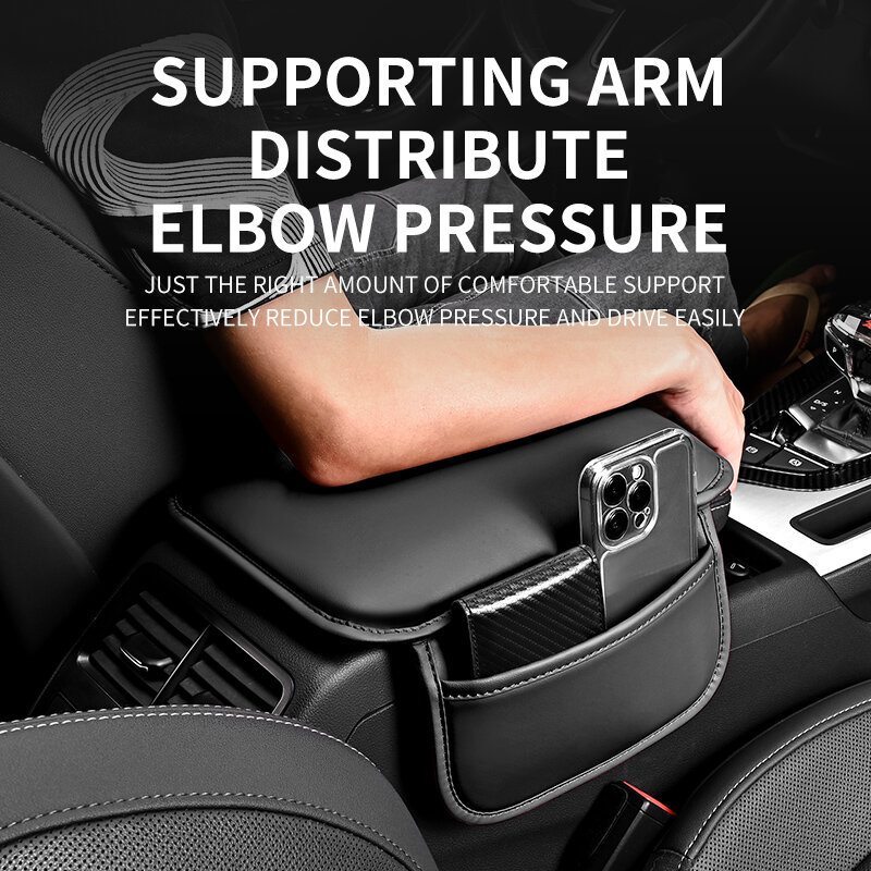 Car Armrest Pad Center Console Armrest Protection Pad Multifunctional Armrest Storage Box Pad For Relieving Fatigue