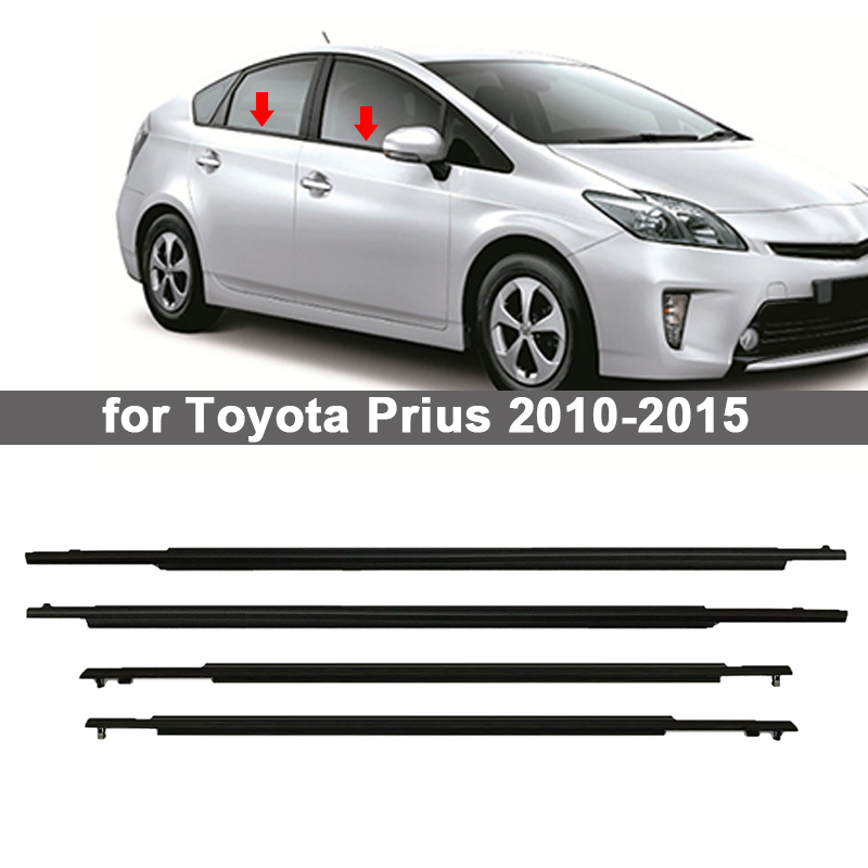 Уплотнители для боковых окон автомобиля, резиновая уплотнительная лента для окон, литье для Toyota Prius 2010-2015