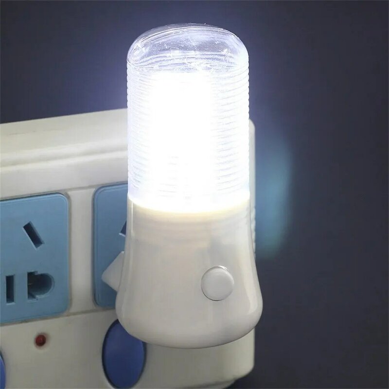 Lampka nocna LED z gniazdem nocna lampka na ścianę US Plug AC 110-220V lampa dekoracyjna domowa do sypialni dzieci