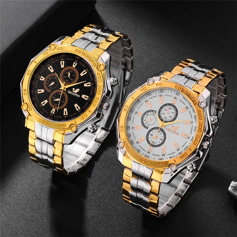 2022 ouro tira de metal quartzo relógios homens negócios relógios de pulso luxo vestido aço corrente masculino relógio relojes