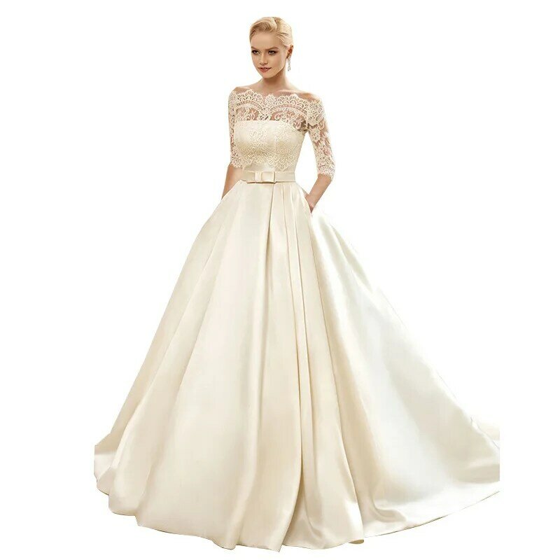 فستان أبيض للفتيات فستان زفاف مخصص للفتيات 2023 فساتين تخرج العروس رداء أفضل فساتين الزفاف مبيعا