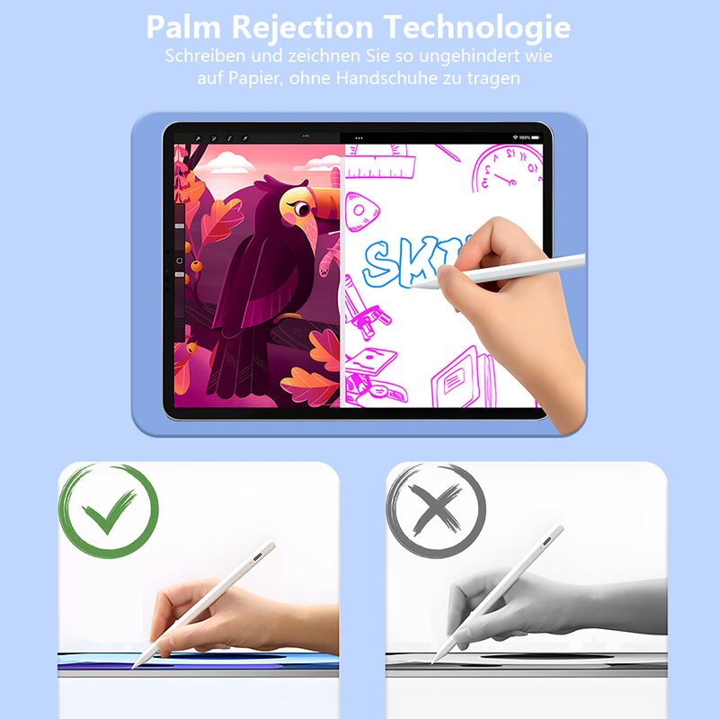 Pena pensil untuk iPad, pena Stylus penolakan telapak tangan Apple, Aksesori iPad Pro Air Mini, pena ambil Catatan 1 2 generasi