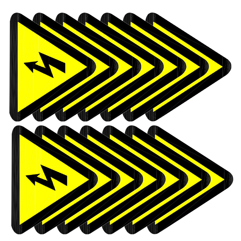 Stiker tanda peringatan untuk keselamatan, 15 buah stiker Decal peralatan kejut listrik dengan Label listrik