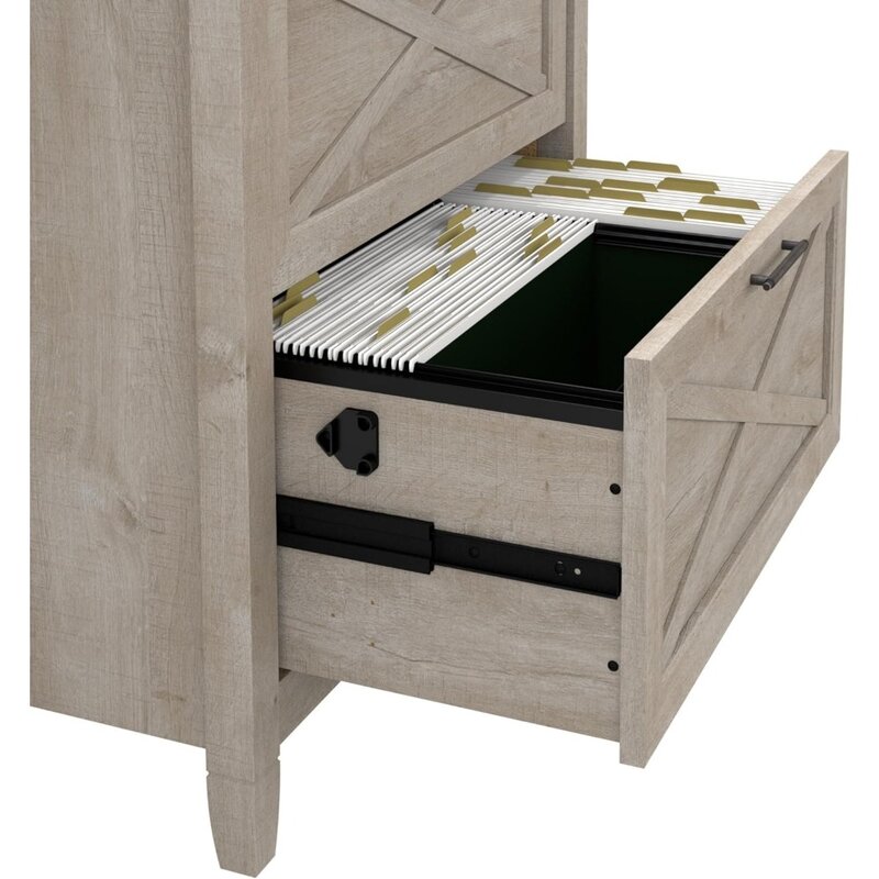 2-szufladowa boczna szafka na dokumenty w kolorze szarym| Przechowywanie dokumentów w biurze domowym| Komoda akcentująca z szufladami
