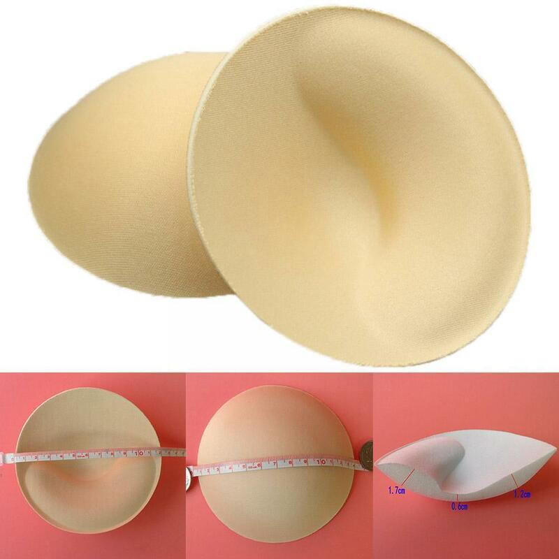 1 Pair Sponge Bra Pads Swimsuit Breast Push Up Bra Padding Enhancers Insert Foam Cup Bra Women Chest Accessories Chest Inti Q8S0