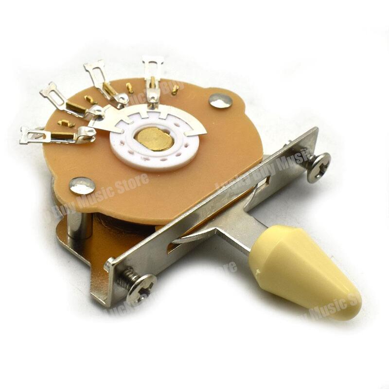 Interruptor de pastilla de guitarra de 1 piezas, 3 vías, 5 vías, con tornillos, piezas selectoras, accesorios