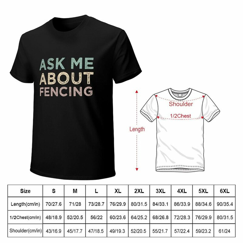Tanyakan kepada saya tentang pagar kaus edisi baru ukuran besar kaus atasan T-Shirt grafis pria