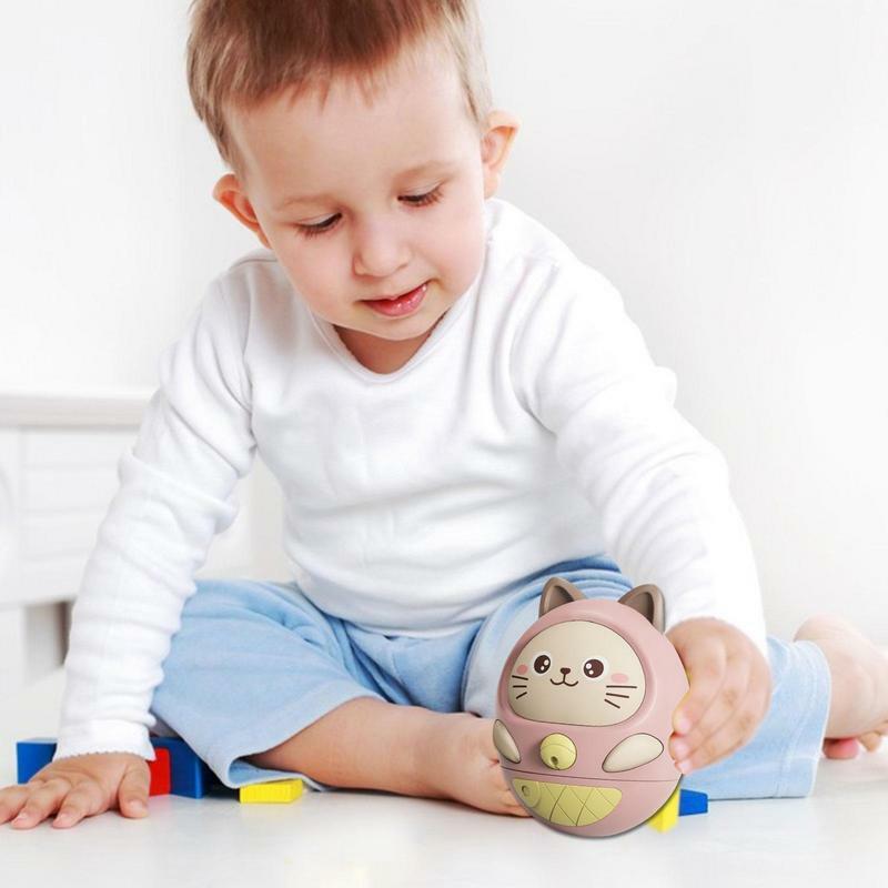 Wobbler ของเล่นสำหรับเด็กปฐมวัยของเล่นฝึกประสาทสัมผัสของเล่นสัตว์แอคชั่นสัตว์ปลอดภัยและสนุก Montessori สัตว์ wobbler