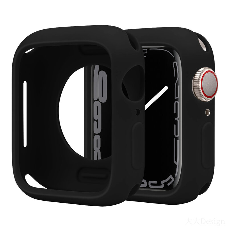 Case for Apple Watch Series8/7/6/5/4/3/SE/Soft Silicone Cover case for iWatch Slim Tpu Bumper Protector 38MM 40 41MM 42 44 45MM