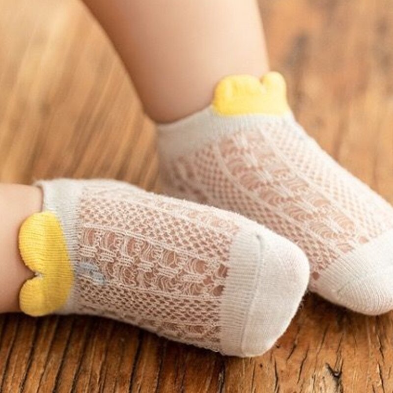 Respirável anti-mosquito macio malha meias para bebês meninos e meninas, 4 estilo, verão, novo