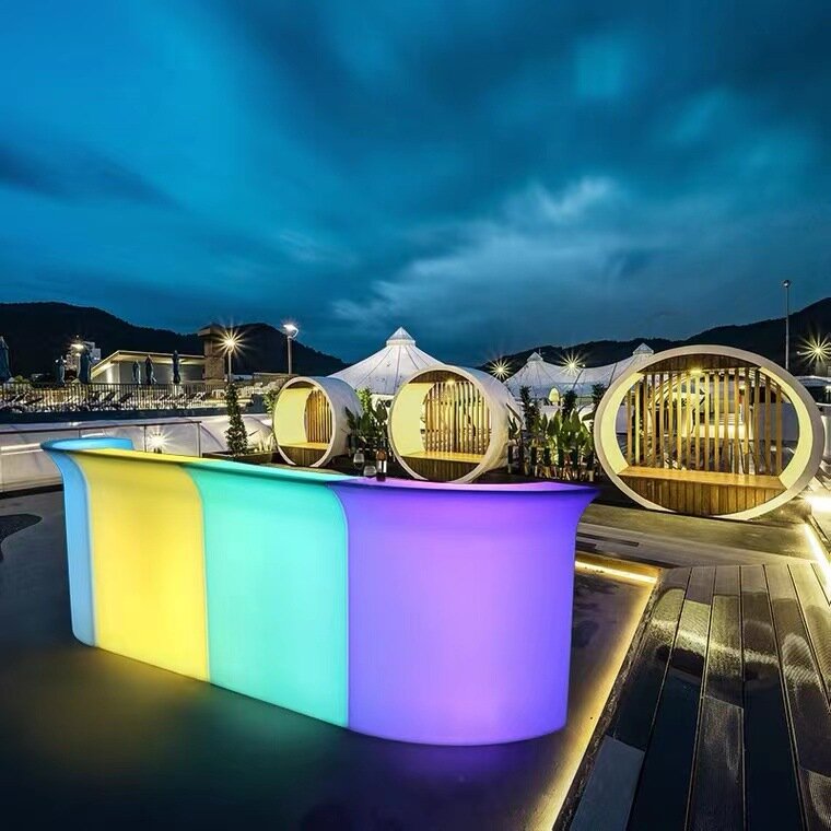 Barra luminosa LED de 110CM de altura, mueble resistente al agua, recargable, 16 colores cambiantes, para Club, camarero, discoteca