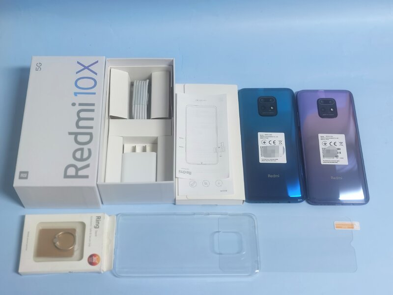 携帯電話Xiaomi Redmi10x,6.53インチ,リアカメラ,フルスクリーン,5020mAh,オリジナルバッテリー