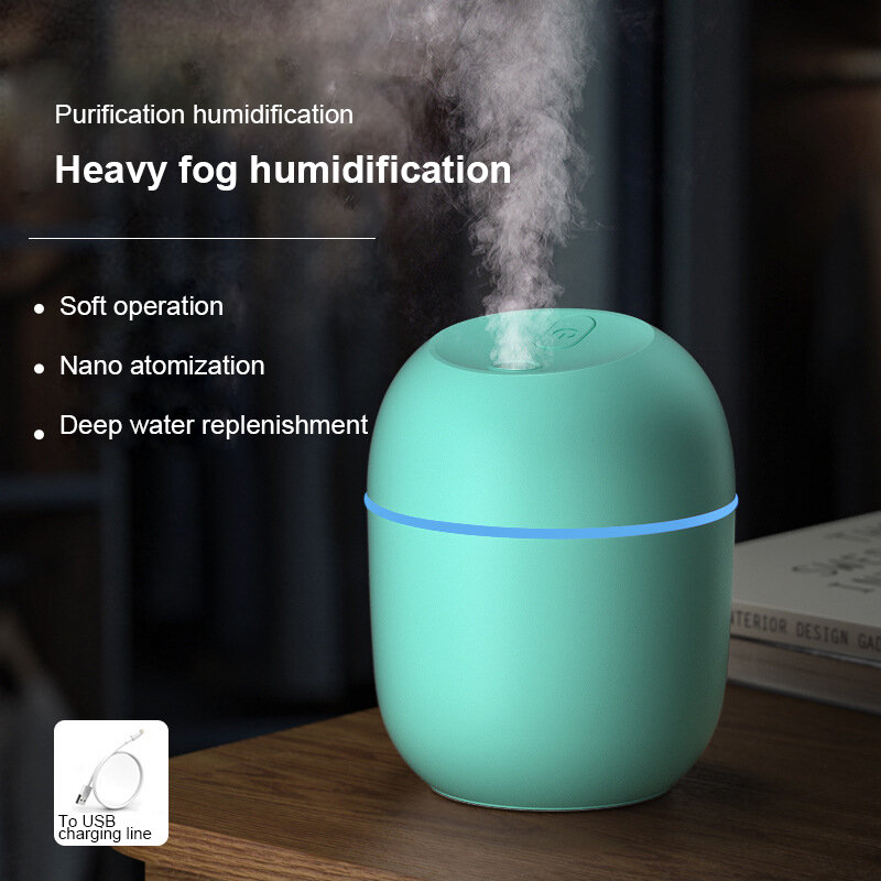 Humidificador de aire portátil de gota de agua, difusor de aceites esenciales de aromaterapia, atomizador de aire USB, fabricante de niebla