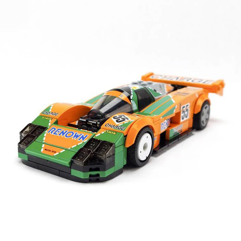 MOC Speed Champions Building Blocks, 24 Horas de Le Mans, modelo de carro esportivo urbano, brinquedo de tijolo, presente de Ano Novo, 787B, 1991, 261 peças