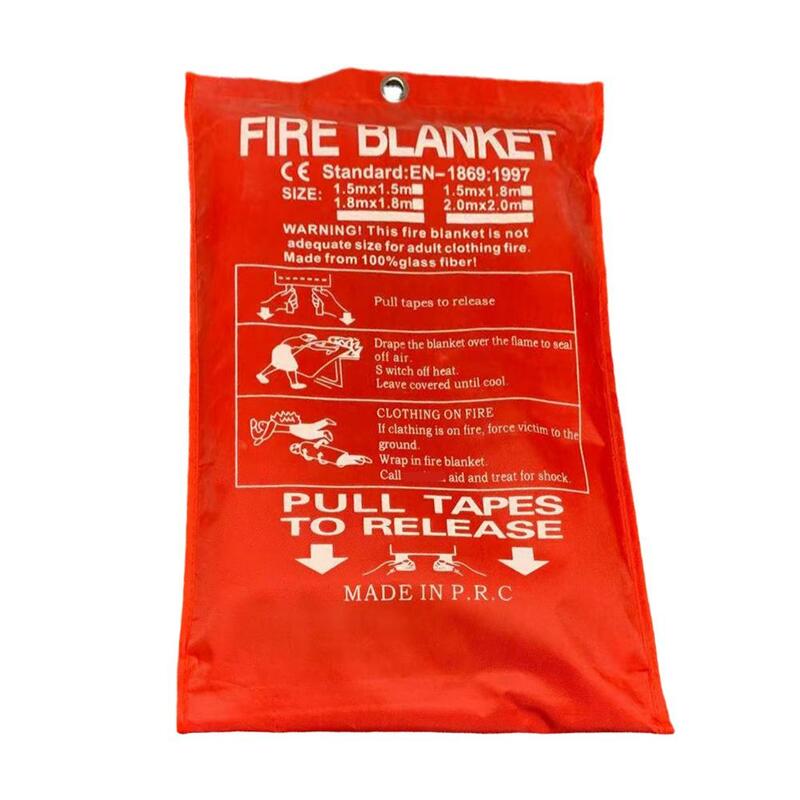 1Mx1M Fire Blanket Fighting Fire Extinguishers Tent Boat Emergency Blanket Survival Fire Shelter Safety Cover