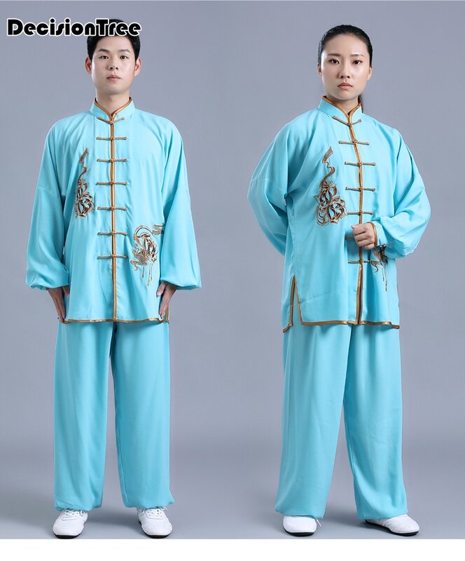 2023 martial arts set man women long sleeve wushu uniform suit kungfu wing chun set tai clothes wing chun suit yoga set