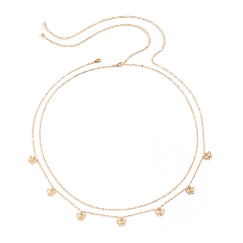Fashion New Sexy Street Style Single Circle Single Circle Women'S Waist Chain Personalized Body Jewelry Gift