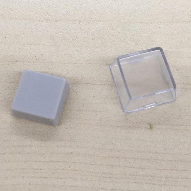 10pcs Transparent Keycaps Gray Buttons Double-layer Keycaps Removable Industrial Keycaps Sticker Keycap Keyboard Switch