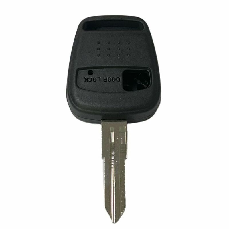 ECOTOOL-llave de coche de 1 botón para NISSAN NSN11 LANNIA, hoja en blanco de latón sin cortar, carcasa de llave recta ABS