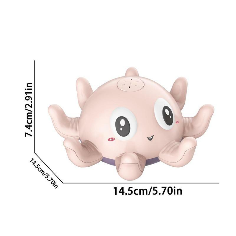 Light Up Octopus Bath Toy aggiornato Baby Waterproof Automatic Spray Water Toy con Light Toddler Kids Outdoor Pool Bathroom Toys