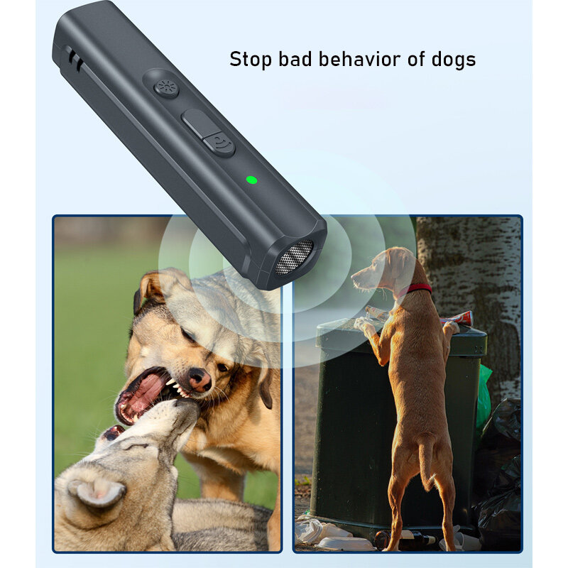 อุปกรณ์หยุดเห่าแบบใช้มือถือเครื่อง N11อัลตร้าโซนิคสุนัขไดรเวอร์แบบพกพาเครื่องมือป้องกันการกัดพลังเป่าเทียนชาร์จ USB
