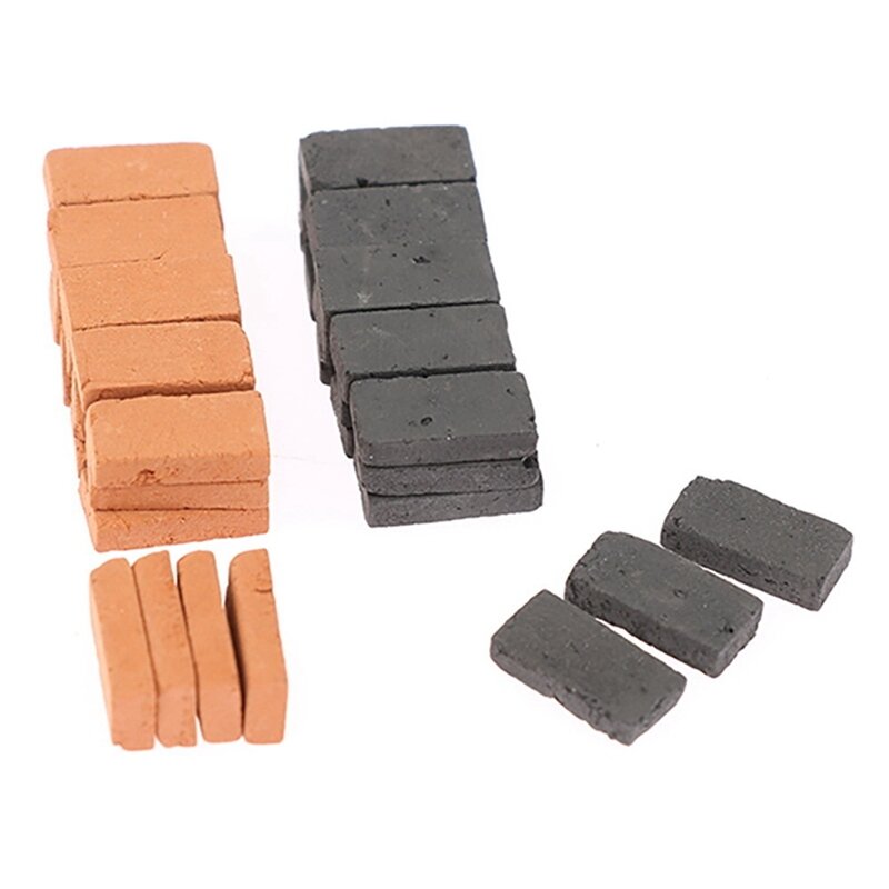 100PCS Mini Brick 1/16 Dollhouse Micro-Landscape Miniature Brick Mini Bricks Model Sand Micro-Landscape Accessories Toy-Drop Shi