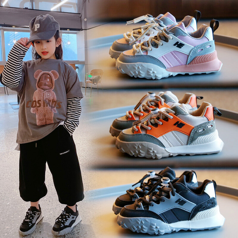 Children Sneakers Breathable Comfortable Running Shoes 2024 Spring Autumn Boys Girls Fashion Sports Casual Sneakers Soft Shoes
