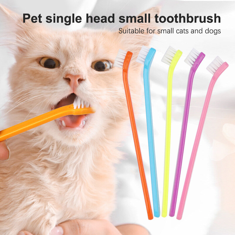 Dog Toothbrush Teeth Cleaning Bad Breath Care Cat Puppy Dental Pet Grooming Comfortable Toothbrush Cleaning Supplies