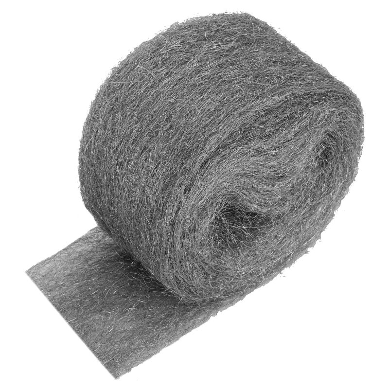 Souris en laine d'acier, 0000 laine d'acier fin pour fil de commande, pour bancs gris argenté
