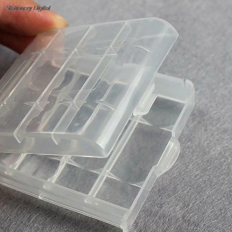 2 4 8 Slots AA AAA Battery Storage Box Hard Plastic Case Cover Holder Protecting Case With Clips For AA AAA Battery Storage Box