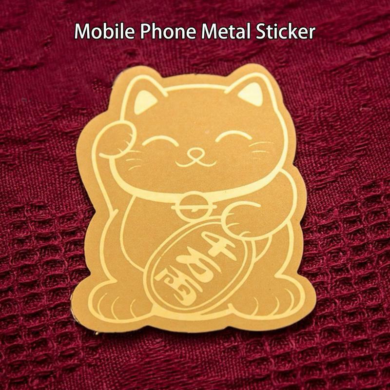 Fortune Cat Stickers Fortune Cat Decals For Phones Cell Phone Animal Stickers Good Luck Decals For Cell & Smart Phones Laptops