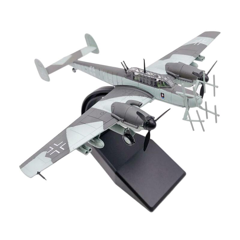 Modelo de avión de BF-110 a escala 1/100, adorno de simulación con soporte, BF-110 de combate
