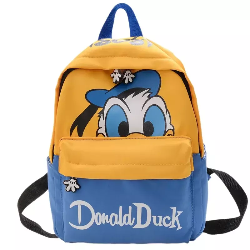 Disney Cartoon impresso mochila para meninos e meninas, pato Donald, jardim de infância bebê saco, saco de estudante, bonito