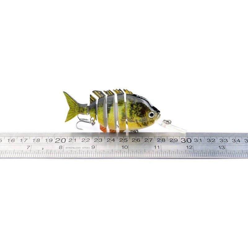 신제품 바이오닉 3D 눈 멀티 섹션 인공 낚시 미끼 10cm 14g, 하드 스윔베이트 플라스틱 물고기 액세서리