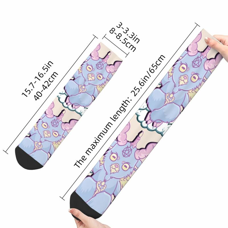 Kawaii Baphomet Design Theme Crew Socks accessori per calzini da donna accoglienti