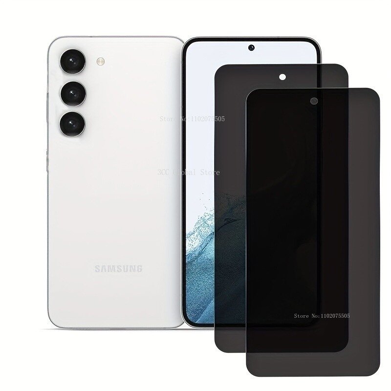 Vidrio templado de privacidad 9H para Samsung Galaxy S23 Plus, S22, S21, S20 Plus, película protectora de vidrio, 2 paquetes