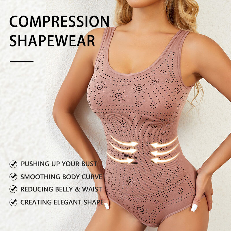 Flarixa Plus Size Shape wear für Frauen Bodysuit mit offenem Schritt bedruckte Unterwäsche nach der Geburt nahtloses Body Shaper Korsett 5xl